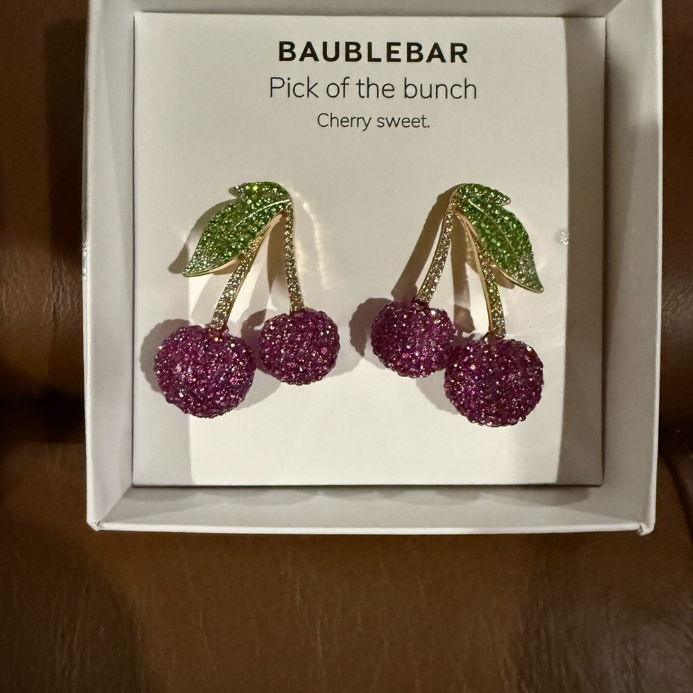 BaubleBar Pick of the Bunch Cherry Earrings